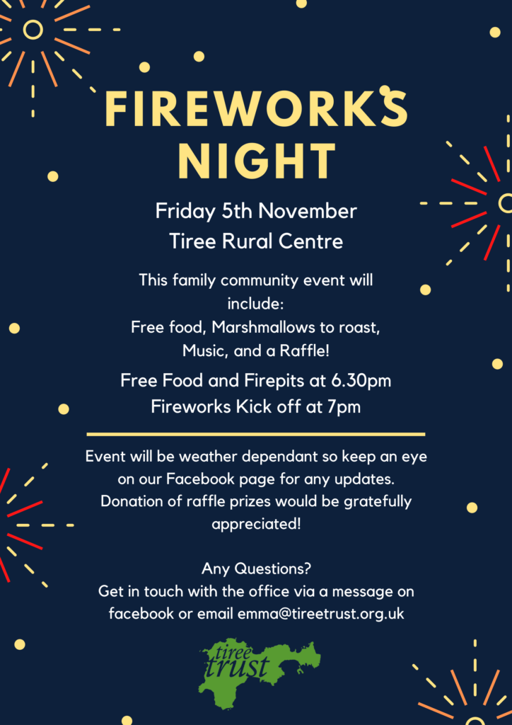 Fireworks night information poster - info is in the web post
